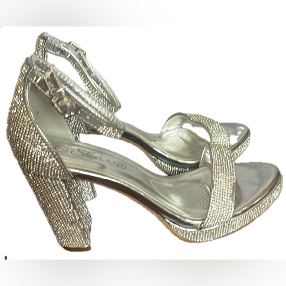 Shoes - Shoe Glitter, High Heel Sandals, Size 7